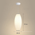 Lampe suspendue minimaliste en tissu de style blanc nordique pour la décoration de la maison